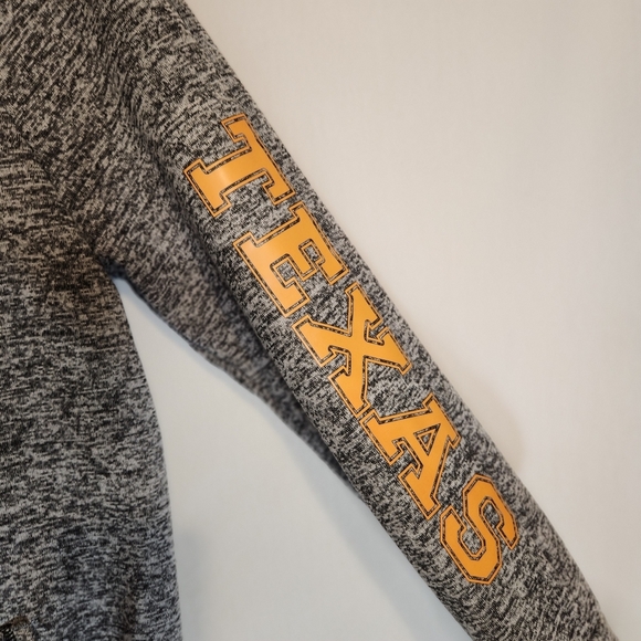 Gray Texas Zip Up Hoodie Jacket S/M with Orange Lettering. Colligate - Picture 4 of 8